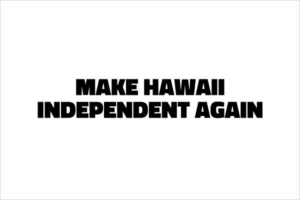 ハワイ独立運動ステッカー
