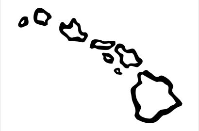 ハワイ諸島おおざっぱなステッカー