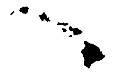 正確なハワイ諸島ステッカー